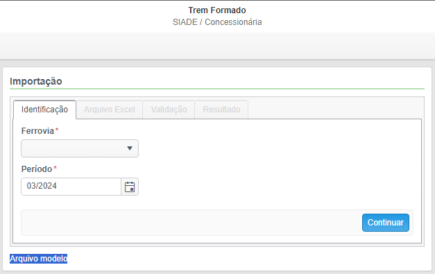 Importação arquivo Excel